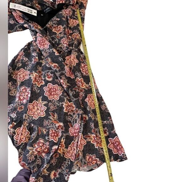 Minkpink Meyhda‎ Floral Puffer Sleeves Wraparound Boho Midi Dress Size Small NWT - Picture 9 of 16